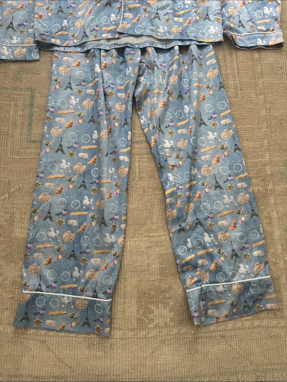 Satin French themed PJ set